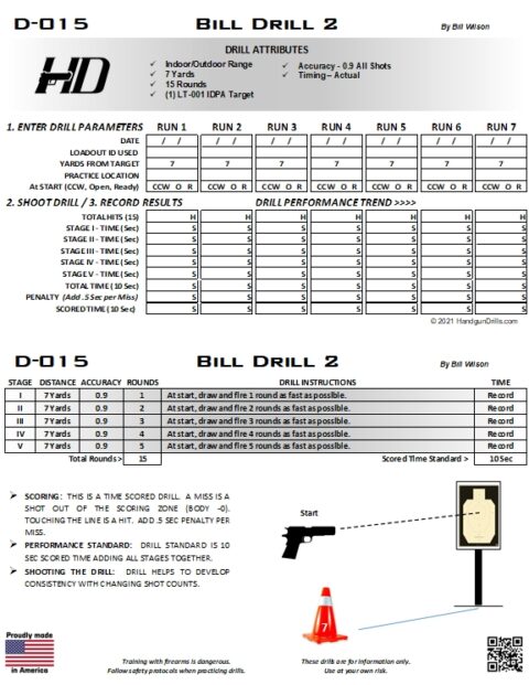 D-015 Bill Drill 2 by Bill Wilson - HandgunDrills.com